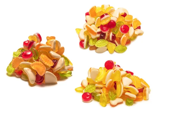 Assorted Tasty Gummy Candies Top View — Stock Photo, Image