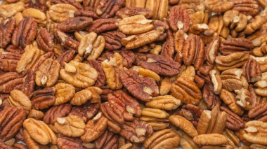 Cevizli fındıklı arkaplan. Üst görünüm. 