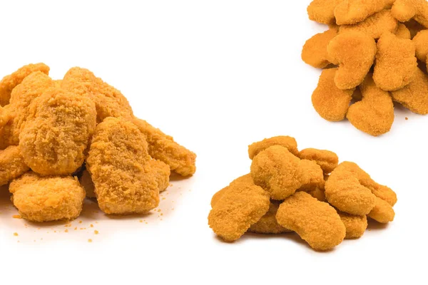 Nuggets Aislados Sobre Fondo Blanco —  Fotos de Stock