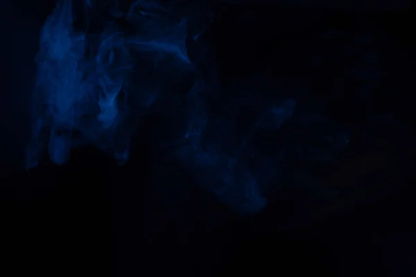 Kék Rózsaszín Gőz Fekete Háttérrel Fénymásolási Hely — Stock Fotó