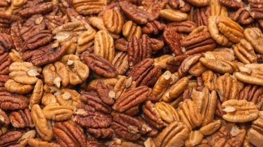 Cevizli fındıklı arkaplan. Üst görünüm. 