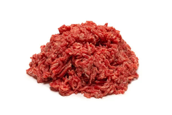 Rauw Gehakt Vlees Achtergrond Bovenaanzicht — Stockfoto