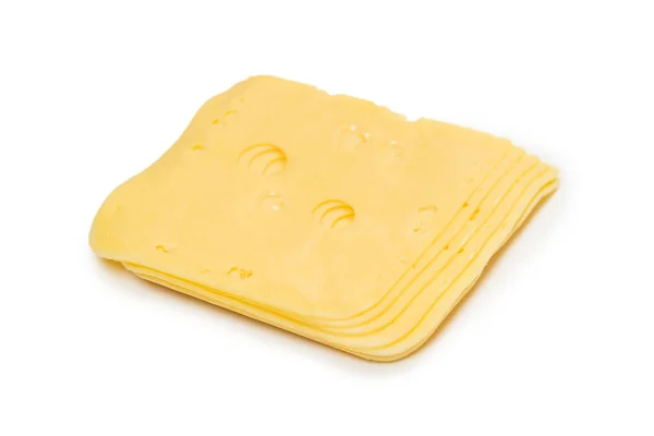 Käsescheibe Isoliert Auf Weißem Hintergrund — Stockfoto