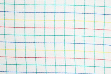 Beyaz peçete beyaz arka planda izole edilmiş. Boşluğu kopyala. 