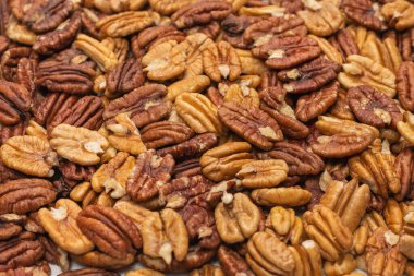 Cevizli fındıklı arkaplan. Üst görünüm. 