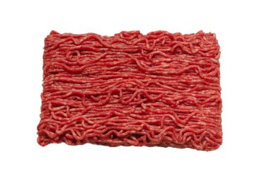 Çiğ biftek kıymalı et arka planı. Üst görünüm.