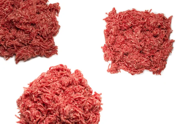 Rauw Gehakt Vlees Achtergrond Bovenaanzicht — Stockfoto
