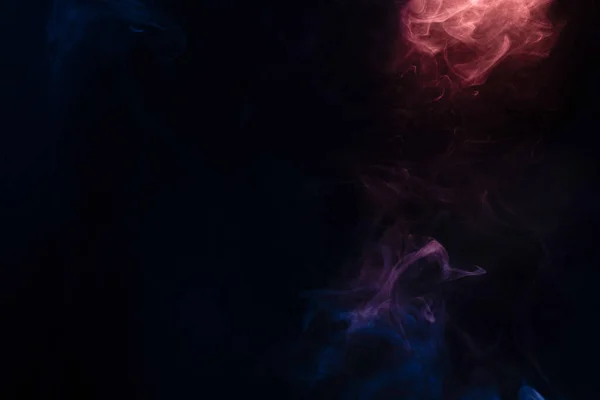 Blue Pink Steam Black Background Copy Space — Stock Photo, Image