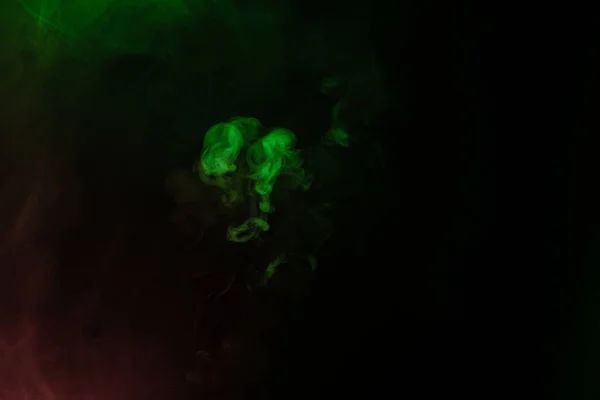 Green Pink Steam Black Background Copy Space — Stock Photo, Image