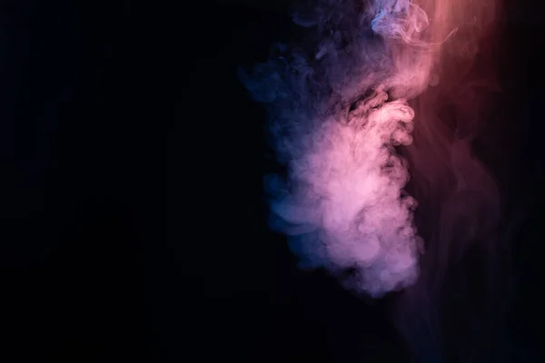 Blue Pink Steam Black Background Copy Space — Stock Photo, Image