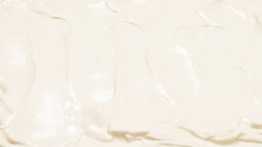 Beyaz krem şanti dokusu. Üst görünüm. 