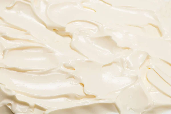 White Whipped Cream Texture Top View — Stock Photo, Image