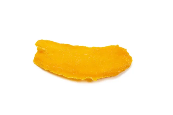 Secar Sabrosas Rebanadas Mango Aisladas Sobre Fondo Blanco Vista Superior — Foto de Stock