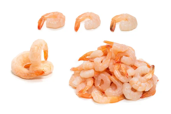 Frozen Shrimps Background Top View — Stock Photo, Image