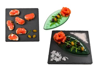 Ekmeğin üstünde somon, beyazın üstünde krema..