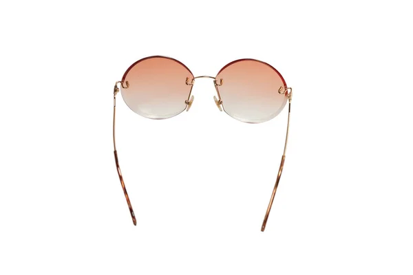 Runde Sommer Frau Sonnenbrille Isoliert Auf Weißem Hintergrund — Stockfoto