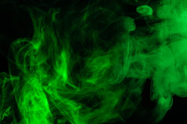 Vapor Verde Sobre Fondo Negro Copiar Espacio — Foto de Stock