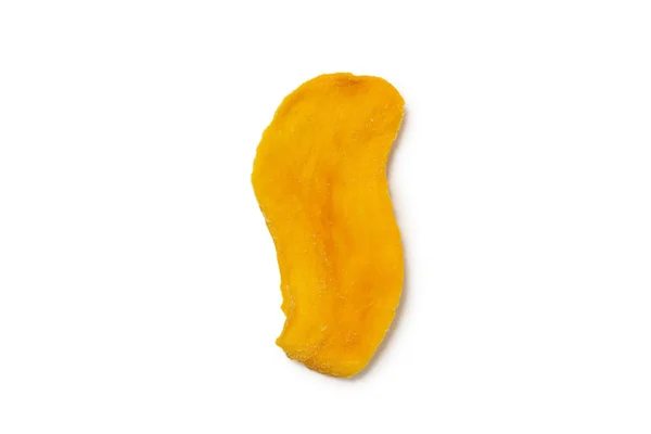 Secco Fette Mango Gustoso Isolato Uno Sfondo Bianco Vista Dall — Foto Stock