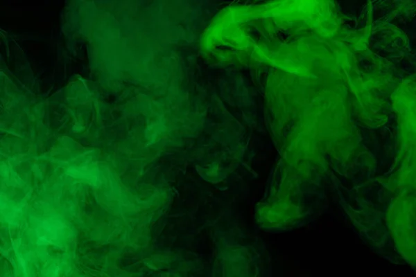 Vapor Verde Sobre Fondo Negro Copiar Espacio — Foto de Stock