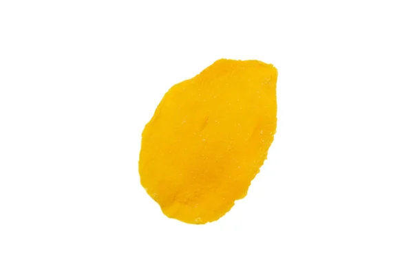 美味的芒果片 白色背景隔离 顶部视图 — 图库照片