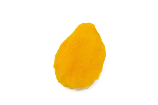 Secar Sabrosas Rebanadas Mango Aisladas Sobre Fondo Blanco Vista Superior —  Fotos de Stock