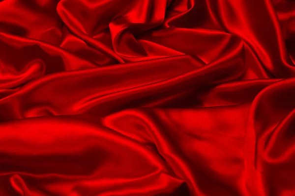 Reiche Und Luxuriöse Rote Seide Textur Hintergrund Ansicht Von Oben — Stockfoto
