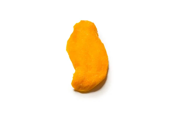 Trocknen Sie Leckere Mango Scheiben Isoliert Auf Weißem Hintergrund Ansicht — Stockfoto