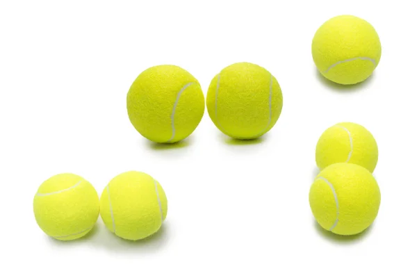 Piłki Tenisowe Izolowane Białym Tle — Zdjęcie stockowe
