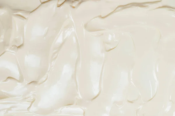 White Whipped Cream Texture Top View — Stock Photo, Image