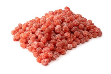 Kurutulmuş kumkat beyaz arka planda izole edilmiş. Üst görünüm.