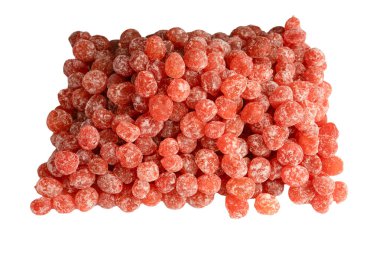 Kurutulmuş kumkat beyaz arka planda izole edilmiş. Üst görünüm.