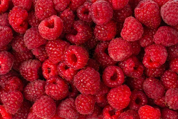 Beyaz arkaplanda izole edilmiş plastik kabın içindeki ahududu. 