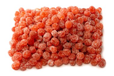 Kurutulmuş kumkat beyaz arka planda izole edilmiş. Üst görünüm.