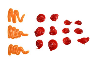 Portakal sosu beyaz arkaplanda izole edilmiş.