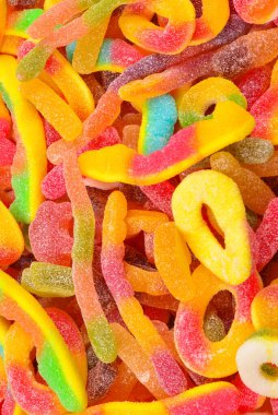 Çeşit çeşit şekerleme. Üst Manzara. Jöleli şekerler.