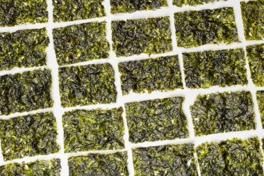 Beyaz arka planda izole edilmiş lezzetli yosun.. 