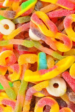 Çeşit çeşit şekerleme. Üst Manzara. Jöleli şekerler.