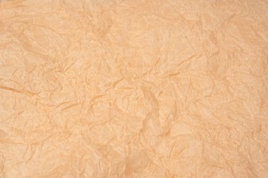 Arka plan olarak buruşmuş kağıt. Üst görünüm.