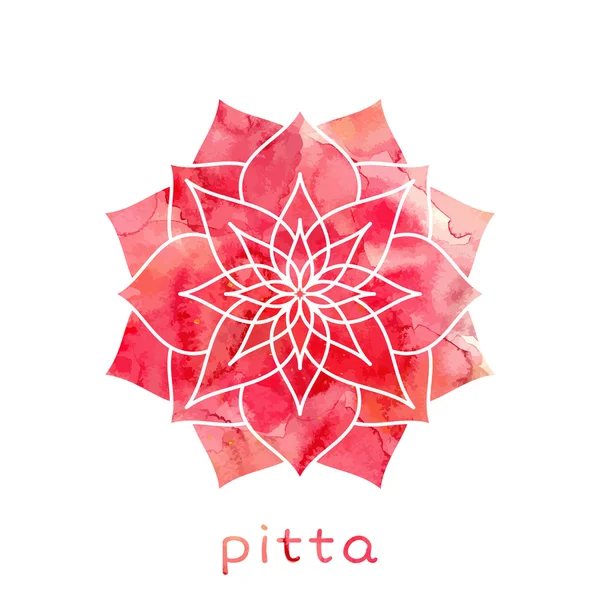 Pitta Dosha Ayurveda Körper-Typ — Stockvektor