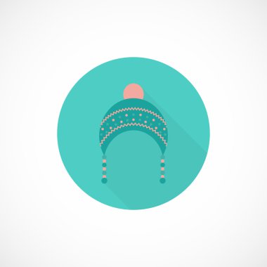 Şapka kutsal kişilerin resmi içinde düz stil