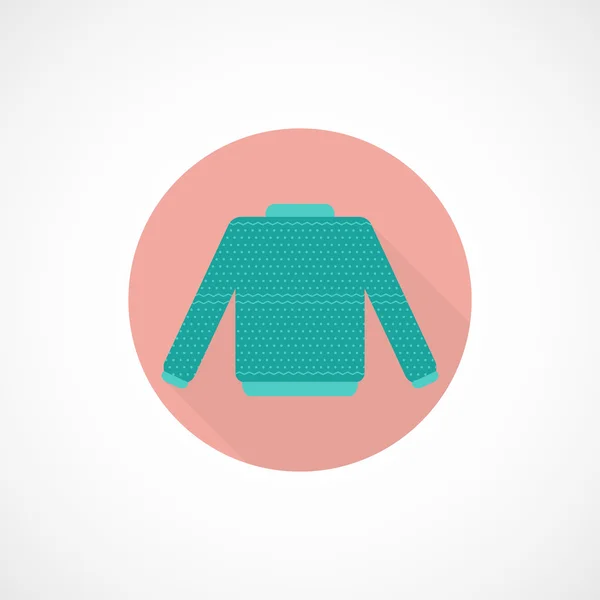 Sweater icon in flat style — Stock Vector