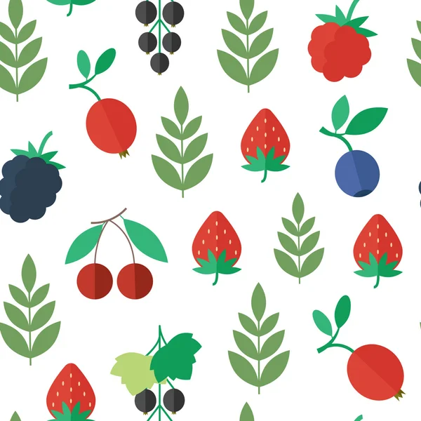 Seamless pattern with berries. Vector background — Stock Vector