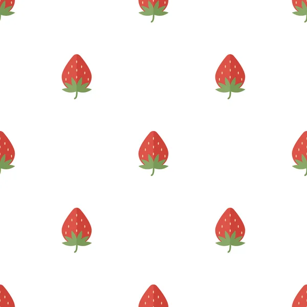 Απρόσκοπτη μοτίβο με φράουλα — Διανυσματικό Αρχείο