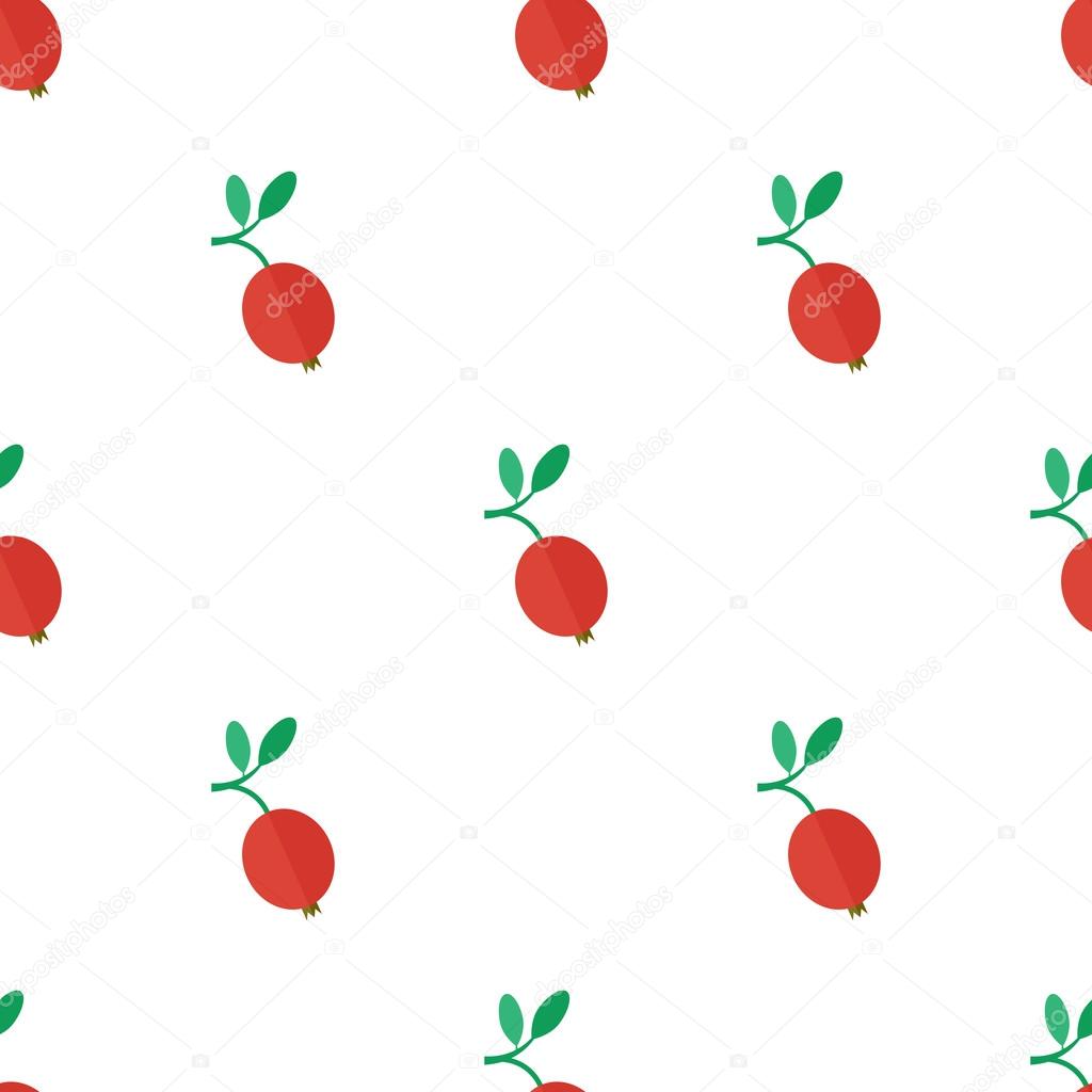 Seamless pattern with cranberry