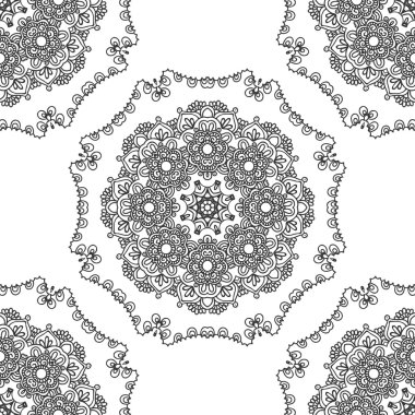 Sorunsuz arka plan, Doğu süsleme. Vektör çizim