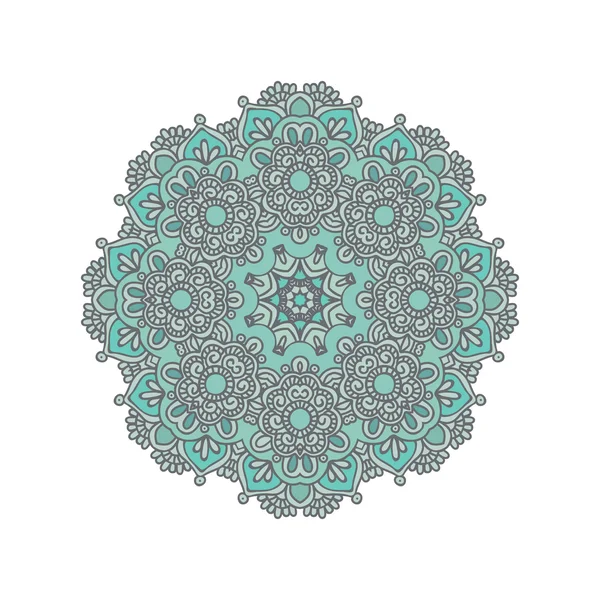 Mandala, ornamento orientale. Illustrazione vettoriale — Vettoriale Stock