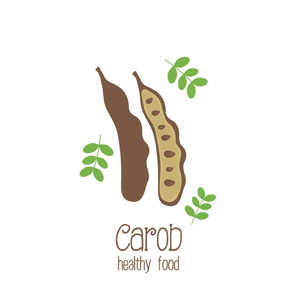 Carob skida. Vektor illustration — Stock vektor