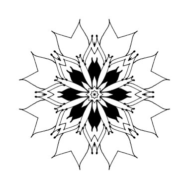 Round oriental pattern in indian style