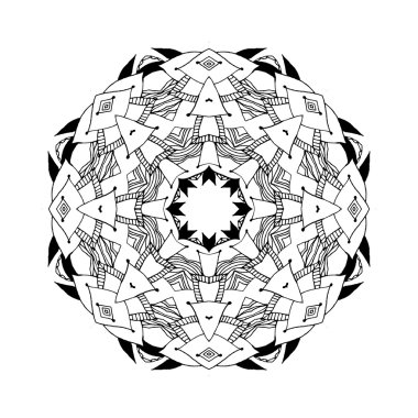 Round oriental pattern in indian style