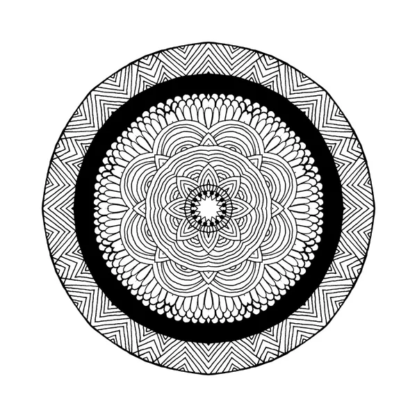 Mandala. Round oriental pattern in indian style — Stockový vektor